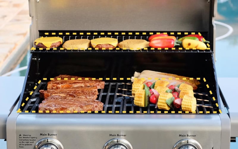Kenmore Color grill 3-palnikowy z podwójnym rusztem